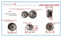 Angetriebene Riemenscheibenbaugruppe ZJKH C0031 für SYM JET4 Roller Sekundäre Kupplungsscheibe Komplettset 19 Zähne
