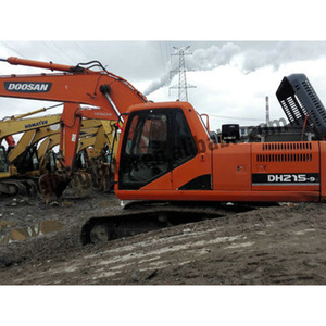 Excavadora de cadenas Doosan DH215 usada, 21 toneladas, original de Corea, excavadora de segunda mano con motor, bomba, engranajes y rodamientos, pocas horas de uso, para video. - Product Image 4