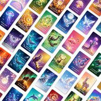 36 Carte Oracolo Energetico di Animali Fantastici Francesi con Citazioni Ispiratrici, Carte per Messaggi di Affermazione e Articoli di Cancelleria per il Journaling