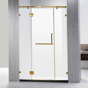 Phật Sơn KEZE L-Xử Lý Hình Móc Áo Kẹp Hỗ Trợ Ba Mảnh Thủy Tinh Thẳng Bản Lề Vàng Tắm Màn Hình - Product Image 1