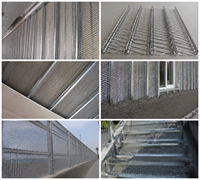 Grillage métallique galvanisé à nervures pour le renforcement des murs, plafonds, plâtre et stuc en construction