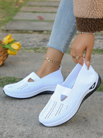 Chaussures de sport pour femmes à la mode, confortables, semelles souples, respirantes, à enfiler, en tricot, chaussures de sport