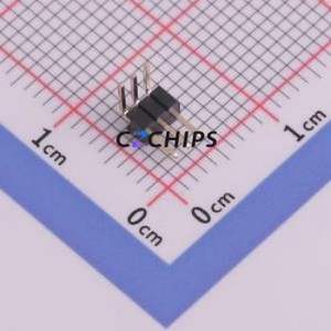 1271WR-3P Pin Header Bent Lead Through Hole,P=1.27mm Connector 1x3P 1.27mm Pin Header Right Angle Insert - Product Image 1