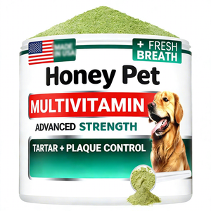 Polvere Dentale Avanzata per Cani, Rinfrescante per l'Alito con Multivitamine, Pulizia dei Denti, Rimozione di Alito Cattivo, Tartaro e Placca, Probiotico - Product Image 1