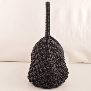 Sac à main de luxe en cuir PU souple tissé à la main, sac à main de plage de haute qualité, sac à main portable, sac de poignet neuf, <span class=keywords><strong>2023</strong></span> - Product Image 4