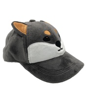 Gorro de Invierno para Niños 100% Poliéster con Diseño de Shiba Inu, Gorro de Felpa con Forma Divertida para Bebés