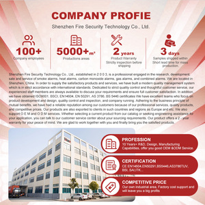 Thiết kế mới CE cấp giấy chứng nhận <span class=keywords><strong>10</strong></span> năm pin không dây liên kết với nhau dò nhiệt RF dò nhiệt 433Mhz kết nối chống cháy - Product Image 6