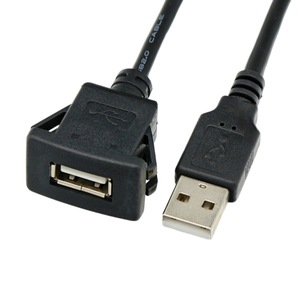 สายต่อขยาย USB ชาย-หญิง แบบสี่เหลี่ยม พร้อมปลอก ABS สำหรับยานยนต์ เรือ และมอเตอร์ไซค์ ใช้กับแผงหน้าปัด สายส่งข้อมูล - Product Image 4
