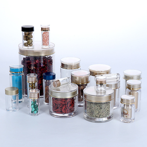 Custom Large Fashion Style Kitchen Food Spice High Borosilicate Glass Container Storage Jars With Lids