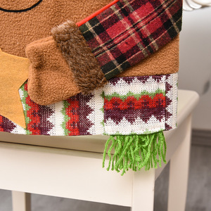 Housse de chaise de Noël décorative de haute qualité avec motif Père Noël et bonhomme de neige - Product Image 4