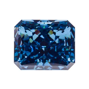 Holycome nóng bán 5A làm bằng tay tùy chỉnh tổng hợp lỏng đá quý rạng rỡ cắt Cubic Sapphire đồ trang sức màu xanh Zircon chất lượng hàng đầu