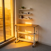 Table élévatrice multifonctionnelle moderne en alliage d'aluminium, stand de vente portable d'extérieur, présentoir mobile pliable, ordinateur de bureau durable