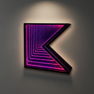 Insegna LED 3D Personalizzata con Effetto Specchio Infinito, Logo RGB in Acrilico, Insegna Pubblicitaria Luminosa per Aziende, Impermeabile IP65 - Product Image 2