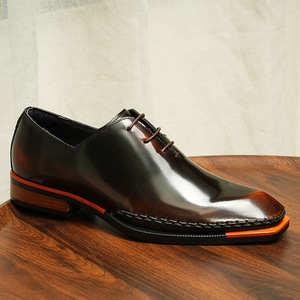 Scarpe di cuoio formali di affari. Intero pezzo di vacchetta da uomo. Di fascia alta Feel.br sushed Color. Superficie lucida. Scarpe fatte <span class=keywords><strong>a</strong></span> mano in vacchetta - Product Image 6