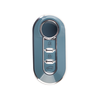 Dernière conception pliante nouvelle couverture de clé de voiture souple bord doré étui à clés en TPU housse de protection pour accessoires Fiat 500