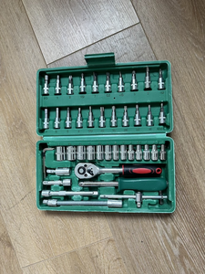 Juego de Herramientas para Mecánico de Automóviles de 46 Piezas, Juego de Llaves de Trinquete de Acero de 24 Dientes, Kit Combinado en <span class=keywords><strong>Caja</strong></span> - Product Image 6