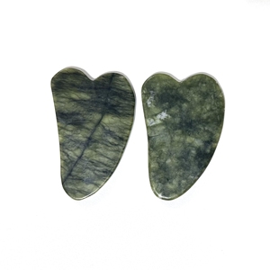 Anti Puffiness Xiuyan <b>Jade</b> Scraping Board Face Massage tools Serpentine Green Stone Nephrite <b>Jade</b> Green guasha for face - Product Image 3
