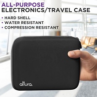 Organizer teknologi perjalanan kustom casing EVA untuk menahan Laptop Mouse Power Bank adaptor USB pengisi daya ponsel dan kosmetik
