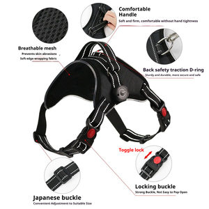 Grande lumière LED RVB personnalisée harnais réfléchissant pour chien gilet Oxford rechargeable hiver écologique marche de nuit polyester mignon - Product Image 5