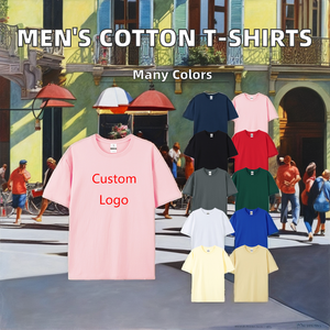 Custom <b>Logo</b> Men's Summer Korean Style Oversize T-Shirts 100% Cotton Embroidered Design Printed Pattern Colored T-Shirt - Product Image 3
