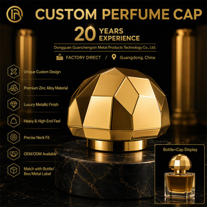 Capuchon <span class=keywords><strong>de</strong></span> parfum oblique carré en Zamac, étanche, avec bordure polie, finition or brillant, personnalisable OEM, sans stock en magasin, liquide - Product Image 3