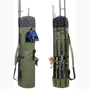 Échantillon gratuit : Sac de transport pour cannes à pêche, grande capacité 81L, résistant à l'eau, pour 6 cannes et moulinets, sac de pêche pliable - Product Image 1
