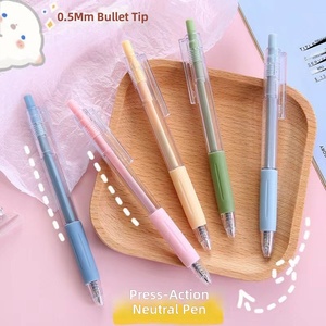Stylo neutre Morandi personnalisable de 0,5 mm, esthétique et de haute qualité, pour le bureau, avec logo texte imprimable et mignon - Product Image 2