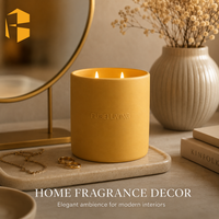 Pot à bougie en céramique douce au toucher FUBEI LIVING, taille personnalisée, logo en relief, conteneur noir mat avec boîte cadeau, récipient à bougie OEM