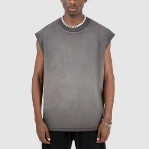 Débardeur en coton personnalisé, style vintage, lavé, de haute qualité, grande taille, débardeurs pour hommes, débardeurs de sport pour hommes - Product Image 1