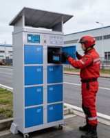 Estación de Intercambio de Baterías Inteligente para Exteriores de 8 Ranuras con Código QR, PD, IP54, Impermeable, para Bicicletas Eléctricas, Negocio de Scooters Compartidos en África