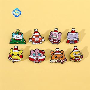 Broche de Noël mignonne de la série <span class=keywords><strong>Pokémon</strong></span>, badge en métal, épingle, design de personnage de dessin animé pour cadeau de vacances - Product Image 1