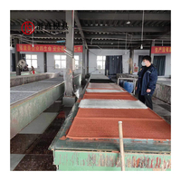 Briques de parement modernes en pierre souple de couleur rouge travertin, carreaux muraux extérieurs