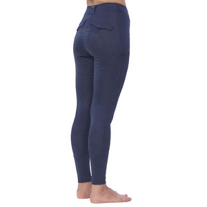 Pantalones de Montar a Caballo para Mujer, Diseño Personalizado, Transpirables, Antibacterianos, con Costuras, Leggings de Cintura Media - Product Image 3