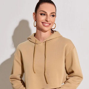 Sudadera con capucha de algodón y poliéster con logotipo personalizado de alta calidad para mujer, sudaderas bordadas para Otoño e Invierno - Product Image 5