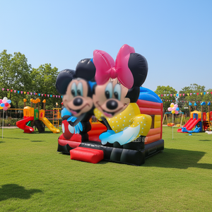 Castillo Inflable de Dibujos Animados, Lindo y Divertido, para Niños, con Soplador, para Fiestas de Cumpleaños - Product Image 1