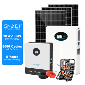 Système hors réseau puissant et adapté, 5000 W, 48 V, systèmes solaires hors réseau complets, système d'énergie solaire 5 kW, kit solaire pour la maison - Product Image 1