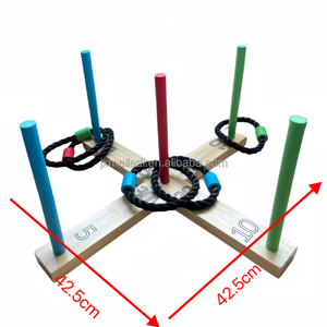 Wooden Ring Toss <strong>Game</strong> <strong>Yard</strong> <strong>Games</strong> Set Throw <strong>Games</strong> for Outdoor and Indoor Innovative Rope Toy - Product Image 4