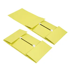 Professional Luxury Custom Logo Embossed Printed Recycled Cardboard Flat Folding Paper Gift Boxes Packing Magnetic Closure Green