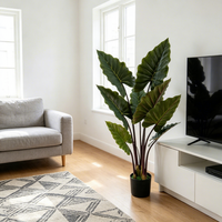 Offre Spéciale : Plantes Artificielles Décoratives pour Mariages – Alocasia et Faux Plantes Oreilles d'Éléphant en Plastique – Accessoires de Décoration pour Noël, Pâques et la Maison