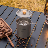 Mug en titane STARCAMP 750 ml, style européen, toutes saisons, accessoire de cuisine pour la survie en plein air, presse à café française