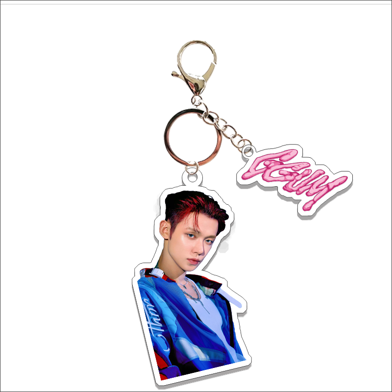 KPOP Yeonjun Solo GGUM Keychain Set - Light Acrylic Keyrings for