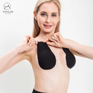 Yiyun Bra Push Up ukuran Plus, BH silikon Kelinci Tanpa tali angkat sendiri tanpa terlihat Push Up berperekat