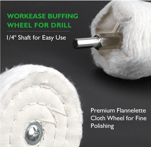 Roues de polissage chromées pour <span class=keywords><strong>perceuse</strong></span>, y compris des tampons de polissage en tissu, <span class=keywords><strong>brosse</strong></span> de polissage pour aluminium, voiture - Product Image 2