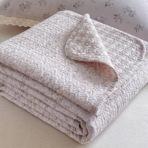 Nouvelle collection : Parure de <span class=keywords><strong>lit</strong></span> trois pièces en coton <span class=keywords><strong>matelassé</strong></span>, style coréen, motif floral frais, personnalisable, toutes saisons, avec taie d'oreiller en dentelle - Product Image 4