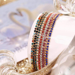 Pulseras de Cristal con Pedrería para Mujer al por Mayor, Pulseras de la Amistad con Pedrería de Varios Colores para Damas - Product Image 5
