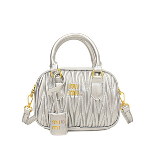 Fashion Zipper Closure Women Pleated <b>Bowling</b> Crossbody Shoulder Handbag Purse - Product Image 3