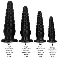 Lot de Plugs Anaux Cône à Cône en PVC Nervuré Multi-Tailles avec Ventouse – Vente en Gros Usine