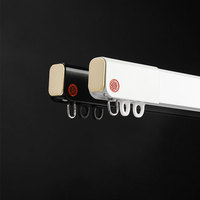 Système de rail de rideau silencieux en aluminium de haute qualité, design moderne, construction solide, longueur de 5 m pour la décoration de la chambre à coucher