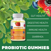 Bonbons gommeux probiotiques naturels OEM pour la santé digestive, l'équilibre du microbiome intestinal, le soutien immunitaire, le bien-être quotidien, complément alimentaire