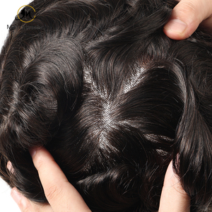 Peluca de hombre tipo <span class=keywords><strong>Oscar</strong></span> personalizada directa de fábrica, tupé de repuesto de cabello indio duradero de 6 pulgadas, sistema de cabello en stock de tamaño 8x10 - Product Image 4